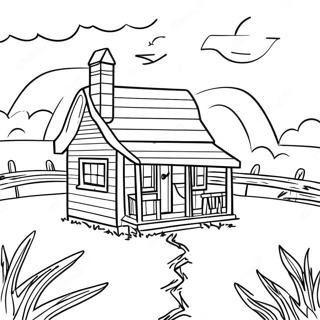 Little House On The Prairie Farm Life Coloring Page 9457-7722