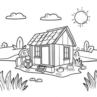 Little House On The Prairie Farm Life Coloring Page 9457-7724