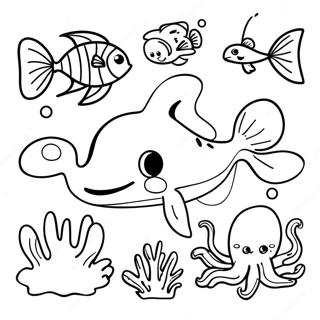 Sea Animal Coloring Page 9466-7725