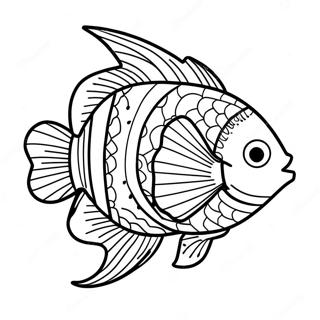 Colorful Tropical Fish Coloring Page 9467-7730