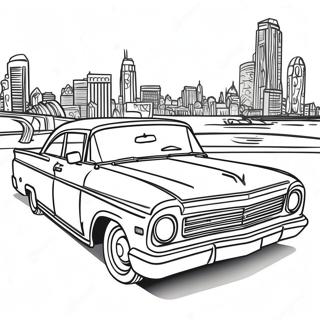 Lowrider Car Coloring Page 9496-7755