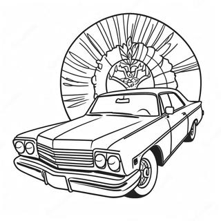 Lowrider Car Coloring Page 9496-7756