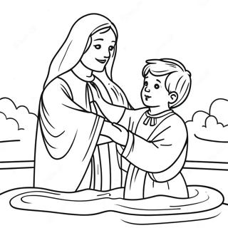 Baptism Coloring Pages