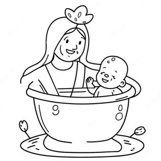 Baptism Coloring Page 9506-7758