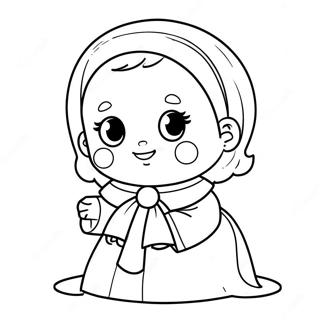 Cute Baby In A Baptism Gown Coloring Page 9507-7762