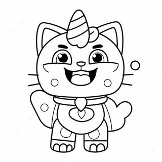 Happy Unikitty With Rainbow Coloring Page 9557-7803