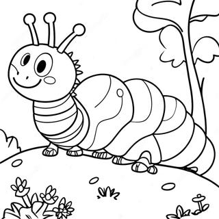 Colorful Very Hungry Caterpillar Coloring Page 9567-7809