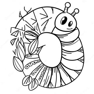 Colorful Very Hungry Caterpillar Coloring Page 9567-7811