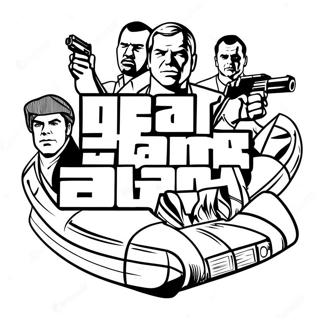 Gta V Logo Coloring Page 9576-7814