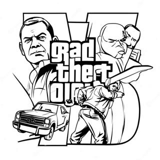 Gta V Logo Coloring Page 9576-7816