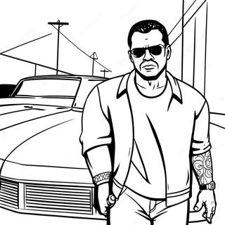 Gta Character In Action Coloring Page 9577-7817