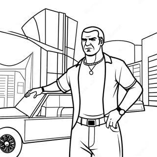 Gta Character In Action Coloring Page 9577-7819