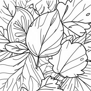 Autumn Leaves Coloring Page 9587-7821