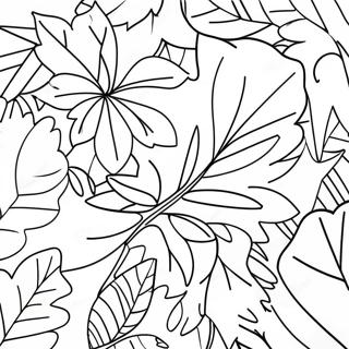 Autumn Leaves Coloring Page 9587-7823