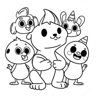 Booba With Friends Coloring Page 9597-7836