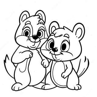 Chip And Dale Coloring Page 9616-7845