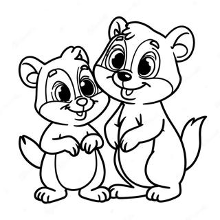 Chip And Dale Coloring Page 9616-7846