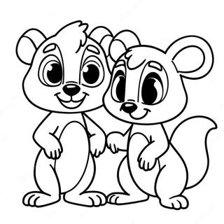 Chip And Dale Coloring Page 9616-7847