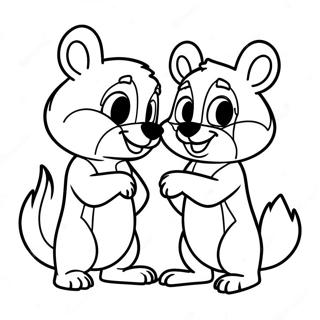 Chip And Dale Coloring Page 9616-7848