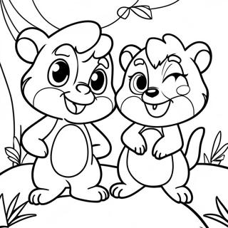 Chip And Dale Adventurous Coloring Page 9617-7849