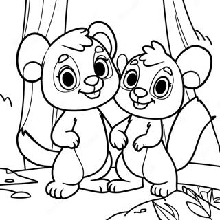 Chip And Dale Adventurous Coloring Page 9617-7851