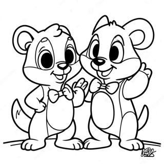 Chip And Dale Adventurous Coloring Page 9617-7852