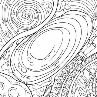 Colorful Galaxy Scene Coloring Page 962-763