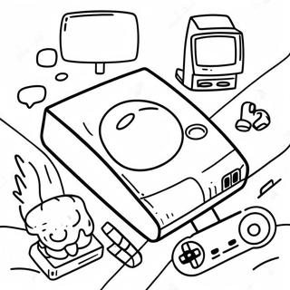 90s Retro Video Games Coloring Page 9637-7861