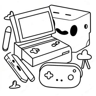 90s Retro Video Games Coloring Page 9637-7862