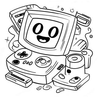 90s Retro Video Games Coloring Page 9637-7864