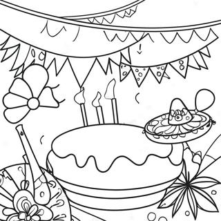 Fiesta Celebration Coloring Page 9646-7875