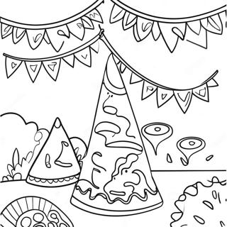 Colorful Fiesta Decorations Coloring Page 9647-7870