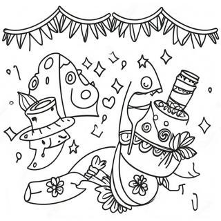 Colorful Fiesta Decorations Coloring Page 9647-7871