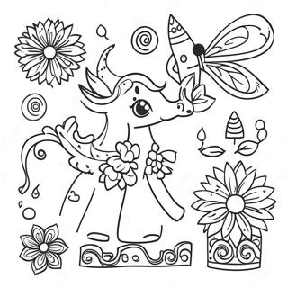 Colorful Fiesta Decorations Coloring Page 9647-7872