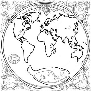 World Map Coloring Pages