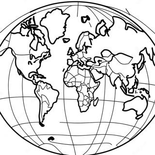 World Map Coloring Page 9666-7888