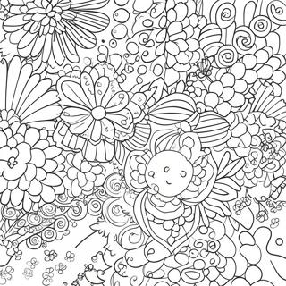 Aesthetic Preppy Patterns Coloring Page 9676-7894