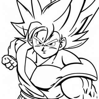 Goku Ultra Instinct In Action Coloring Page 9697-7910