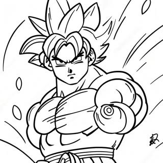 Goku Ultra Instinct In Action Coloring Page 9697-7911