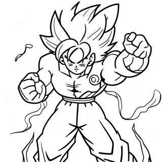 Goku Ultra Instinct In Action Coloring Page 9697-7912