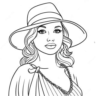 Coquette Fashionista Coloring Page 9706-7917