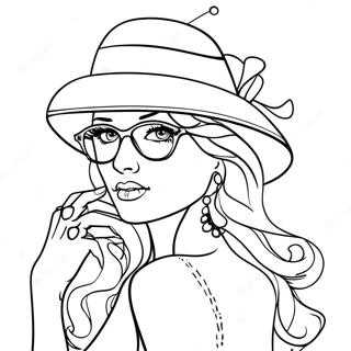 Coquette Fashionista Coloring Page 9706-7918