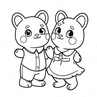 Adorable Calico Critters Family Coloring Page 9717-7930