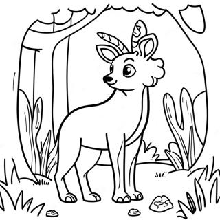 Wildlife In The Forest Coloring Page 972-777