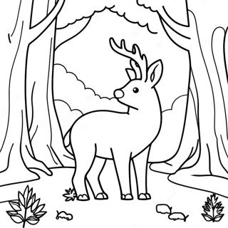 Wildlife In The Forest Coloring Page 972-778