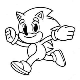 Sonic The Hedgehog Running Fast Coloring Page 9737-7942