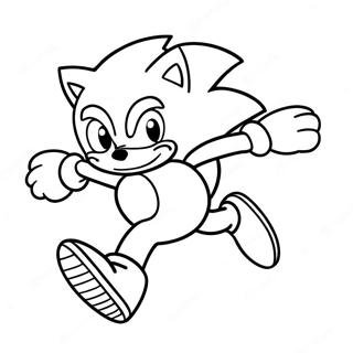 Sonic The Hedgehog Running Fast Coloring Page 9737-7943