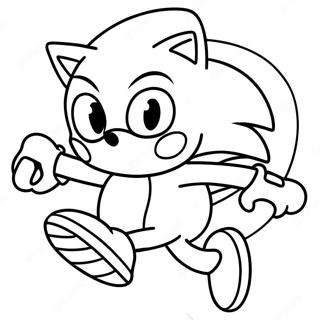 Sonic The Hedgehog Running Fast Coloring Page 9737-7944