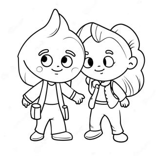 Fun Testing Coloring Page With Cute Characters 9757-7957