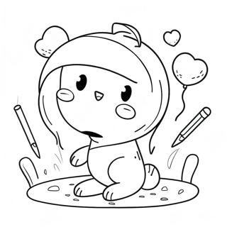 Fun Testing Coloring Page With Cute Characters 9757-7958